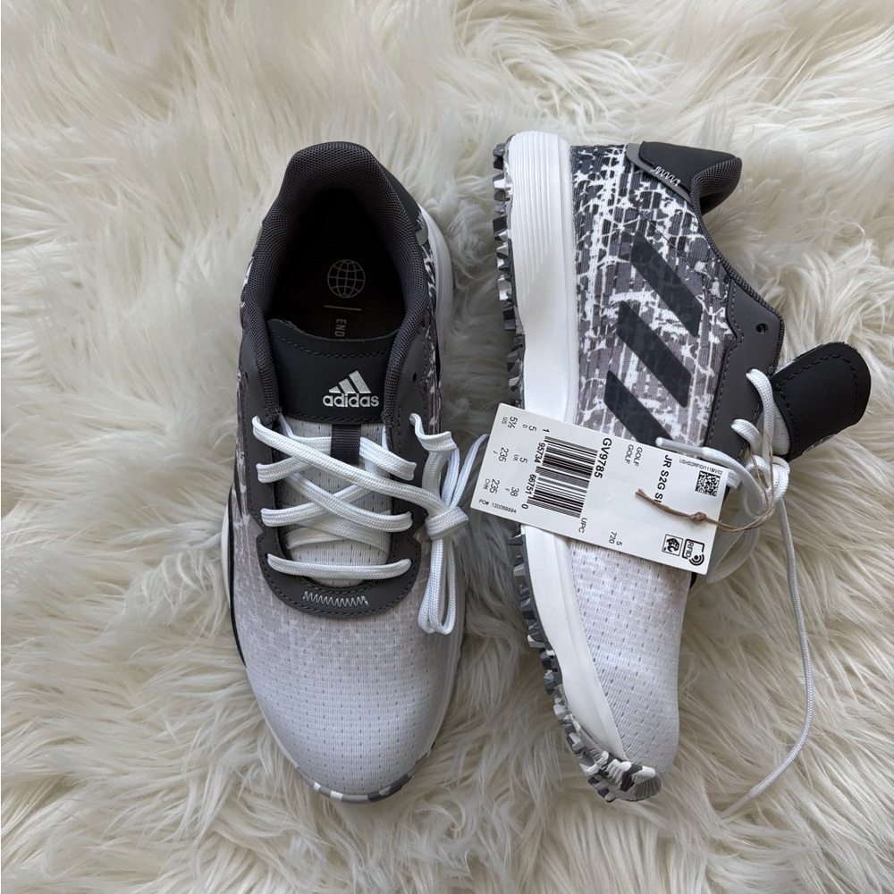Adidas Kids' White and Black Shoes